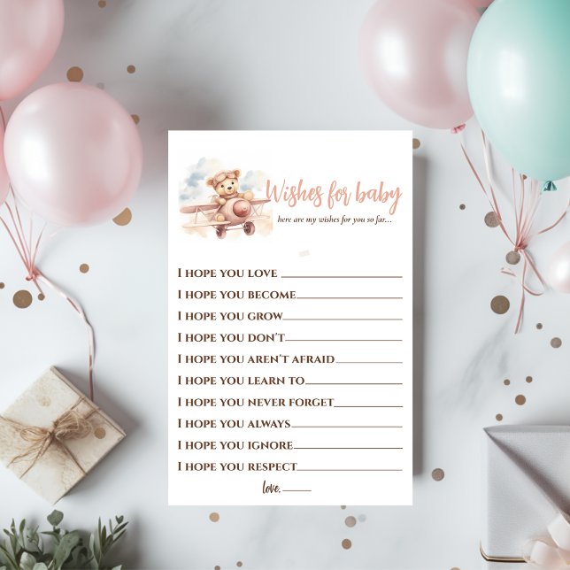 Flyer Whimsical Pink Airplane Adventure Baby Shower (Subido por el creador)