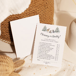 Flyer Winter Woodland Animals cortan el juego de mamá o 