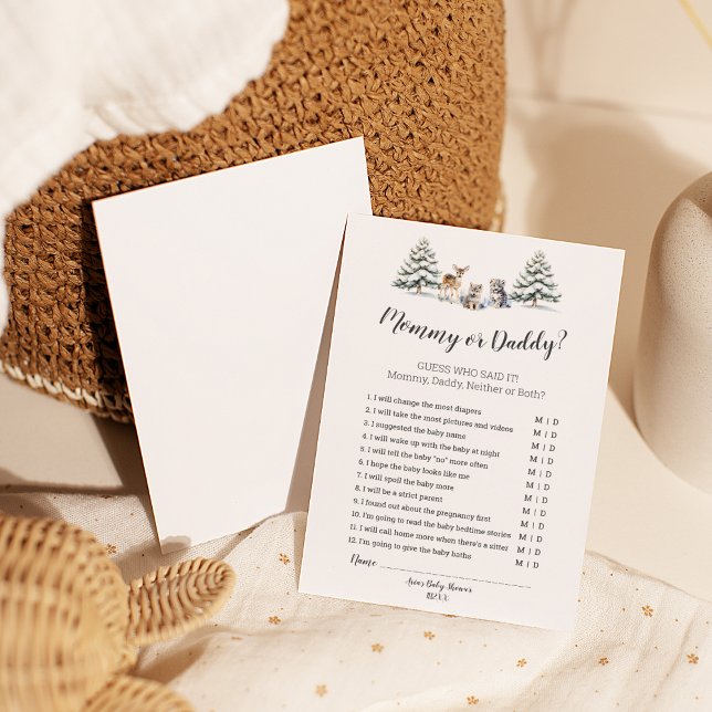 Flyer Winter Woodland Animals cortan el juego de mamá o  (Subido por el creador)