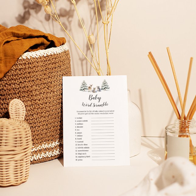 Flyer Winter Woodland Animals UK Baby Word Scramble (Subido por el creador)