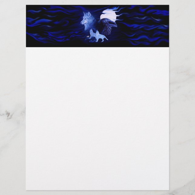 Flyer Wolf y Raven con luna llena (Frente)