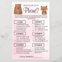 Woodland Qué hay en tu teléfono Tarjeta de juego S