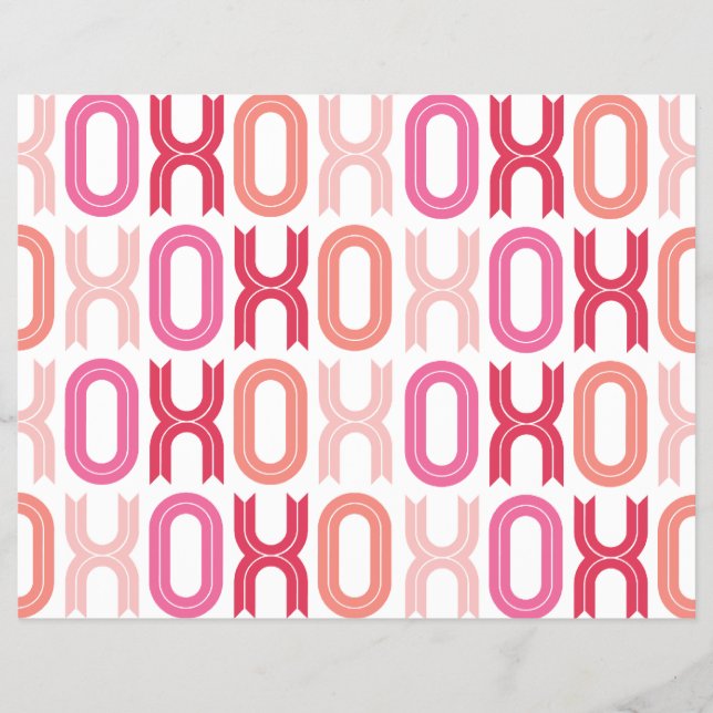 Flyer XOXO San Valentín Fiesta Decor Craft Paper Set 05 (Frente)