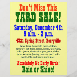 Flyer Yard Sale