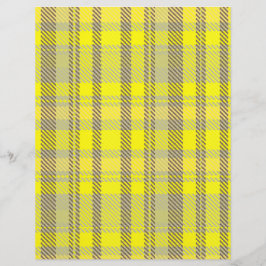 Flyer Yellow Plaid Bulk Scrapbook Paper Pages