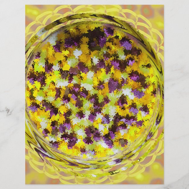 Flyer Yellow Potpourri Bulk Scrapbook Paper Pages (Frente)