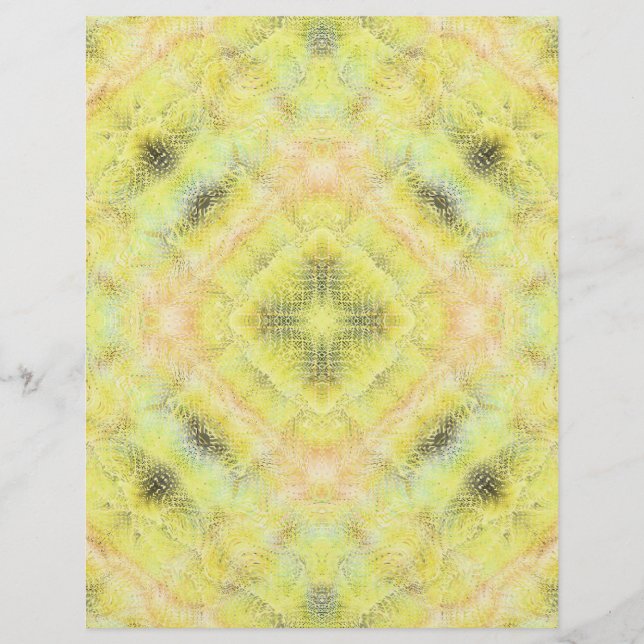 Flyer Yellow Serene Gardens Bulk Scrapbook Paper Pages (Frente)