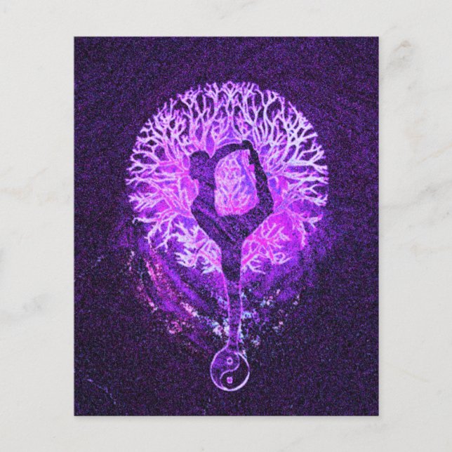 Flyer Yoga en Yang de la Purple Rainbow Energy (Frente)