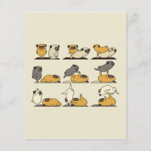 Flyer Yoga Poses de Bulldog francés   Amantes del yoga p