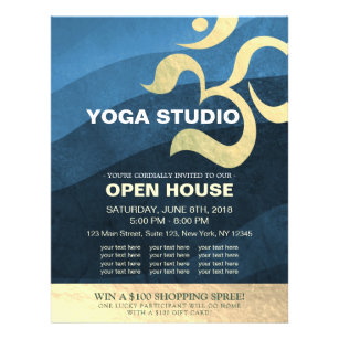 Flyer Yoga Studio Instructor de Meditación Om Open House