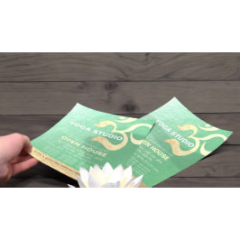 Flyer Yoga Studio Meditation Instructor Om Open House