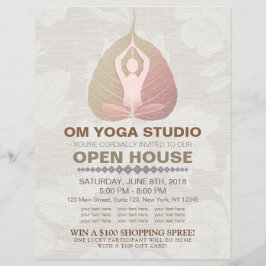 Flyer YOGA Studio Open House Meditation Pose Bodhi Leaf
