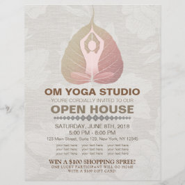 Flyer YOGA Studio Open House Meditation Pose Bodhi Leaf