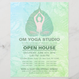 Flyer YOGA Studio Open House Meditation Pose Bodhi Leaf