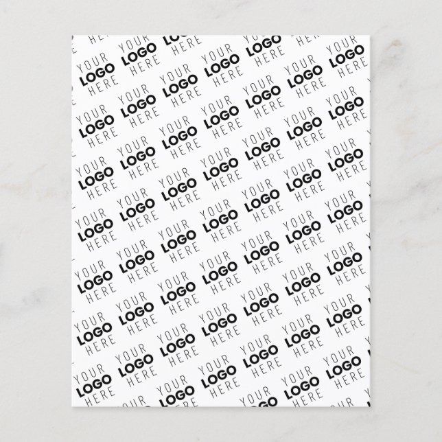Flyer Your Logo Simple Repeating Diagonal Pattern (Frente)