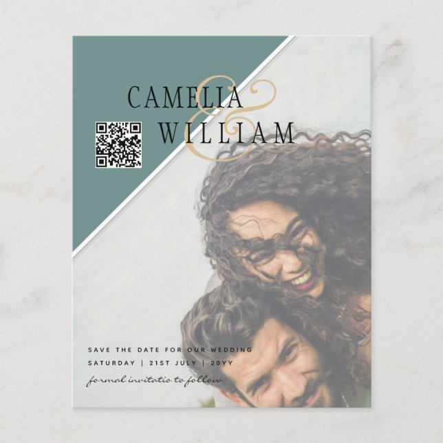 Flyer zazzle profile boda colecciones qr código de digit (Frente)