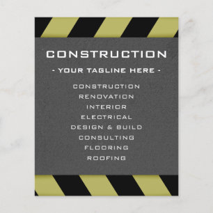 Flyer Zona de construcción inspirada