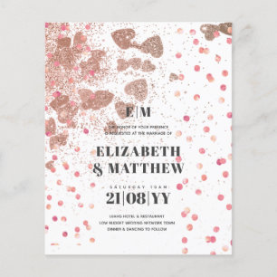 FLYERS Rosegold Hearts, Boda de Presupuestos Más B