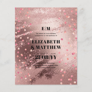 FLYERS Rosegold Metallic, Boda de Presupuestos Más