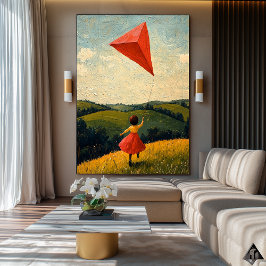 Flying Free - Arte de Alegría Infantil Naïf