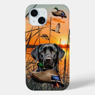 Flying Mallard y Labrador iPhone Tough Funda