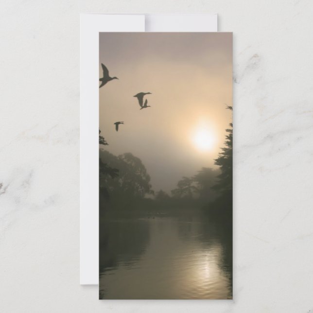 Flying Mallards and Morning Fog (Anverso)