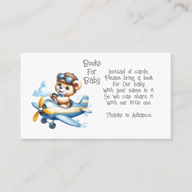 Flying Teddy Bear Books para la Tarjeta de Alojami (Anverso)