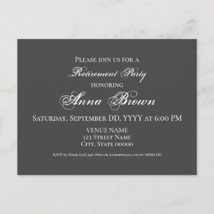 Foco de invitación de jubilación personalizable