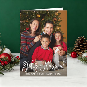 Foco familiar de escritura Feliz Navidad