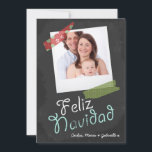 Foco Feliz Navidad Y Cinta Colorida<br><div class="desc">Feliz Navidad - Tarjetas planas con temática española. Cartón y marco fotográfico con detalles de cinta falsos. X-Mas / tarjetas planas de vacaciones para que puedas personalizar con tu propia foto y texto de Ricaso</div>