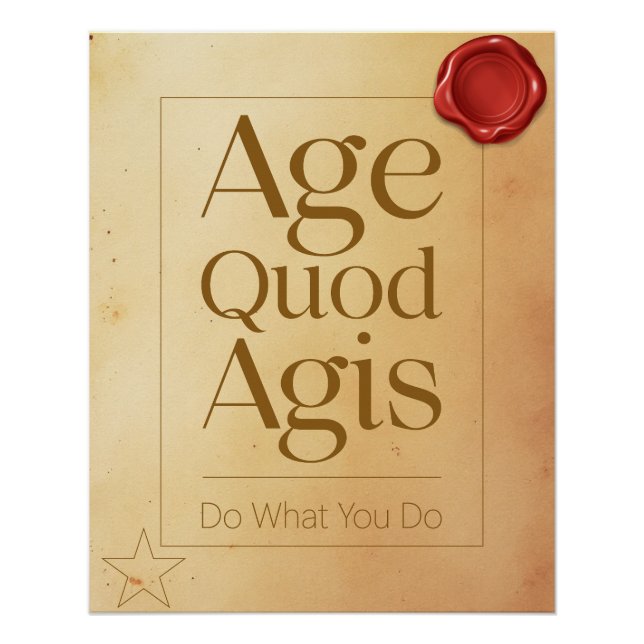 Focus Motivational Quote - Latin Poster Art (Anverso)