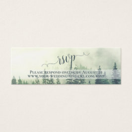 Foggy Green Mountains Wedding RSVP Tarjeta en líne