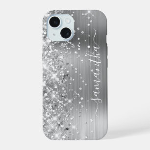 Foil Moderno Plateado Brillante Firma Femenina