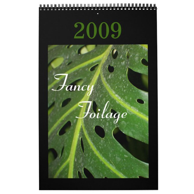 Foilage de lujo, calendario 2009 (Tapa)