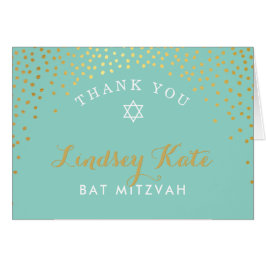 FOLDED GRACIAS AL murciélago mitzvah oro confetti