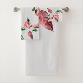 FOLHAGEM ROSA E VERDE