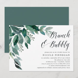 Foliage Abundante   Brunch & Bubbly Invitación