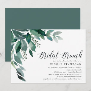 Foliage Abundante   Invitación a Brunch de novias