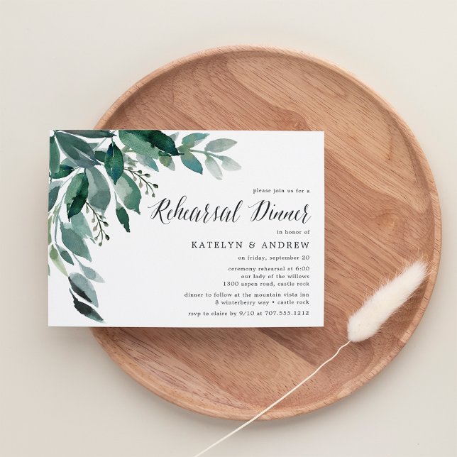 Foliage Abundante | Invitación a la cena de ensayo (Subido por el creador)