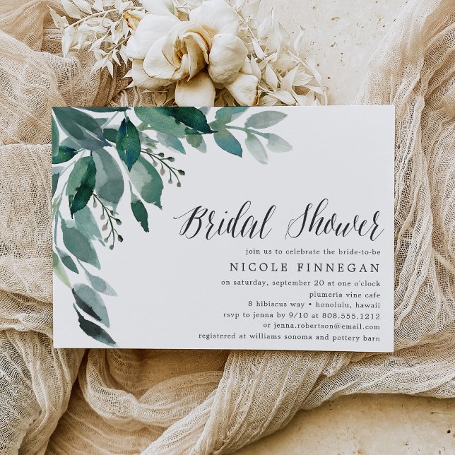 Foliage Abundante | Invitación a la ducha de novia (Subido por el creador)