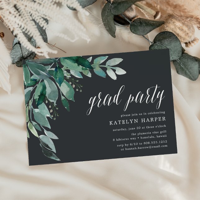 Foliage Abundante | Invitación a la fiesta de grad (Subido por el creador)