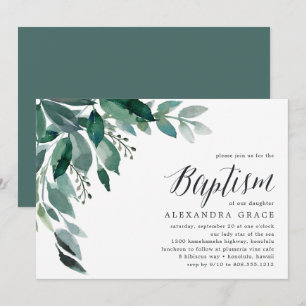 Foliage Abundante   Invitación al bautismo