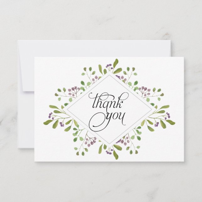 Foliage de acuarela Gracias (Anverso)