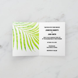 Foliage de árbol de palmas Relieve metalizado verd