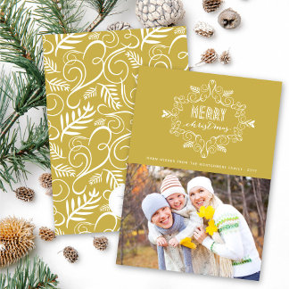 Foliage de Feliz Navidad Fotografía de marco decor