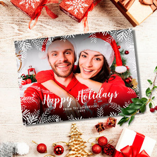 Foliage de Happy Holidays Photo Navidad