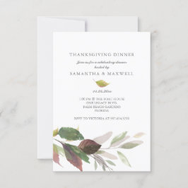 Foliage de invitaciones a la reunión de Acción de 