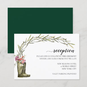 Foliage de jardín secreto   Tarjeta de recepción d