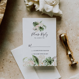 Foliage dorado Tropical Floral RSVP