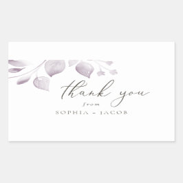 Foliage Dreamy Gracias Pegatina Rectangular